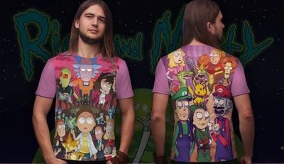 Футболки с полной запечаткой: rick and morty4